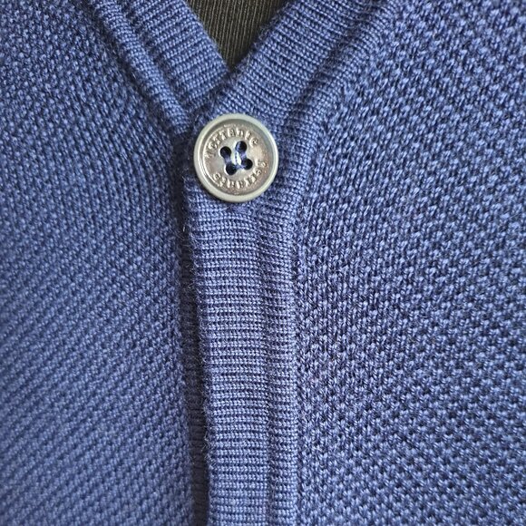 NEW Ferrante Men's 100% Merino Wool Blue Vest Size 54/ XL - Picture 4 of 13